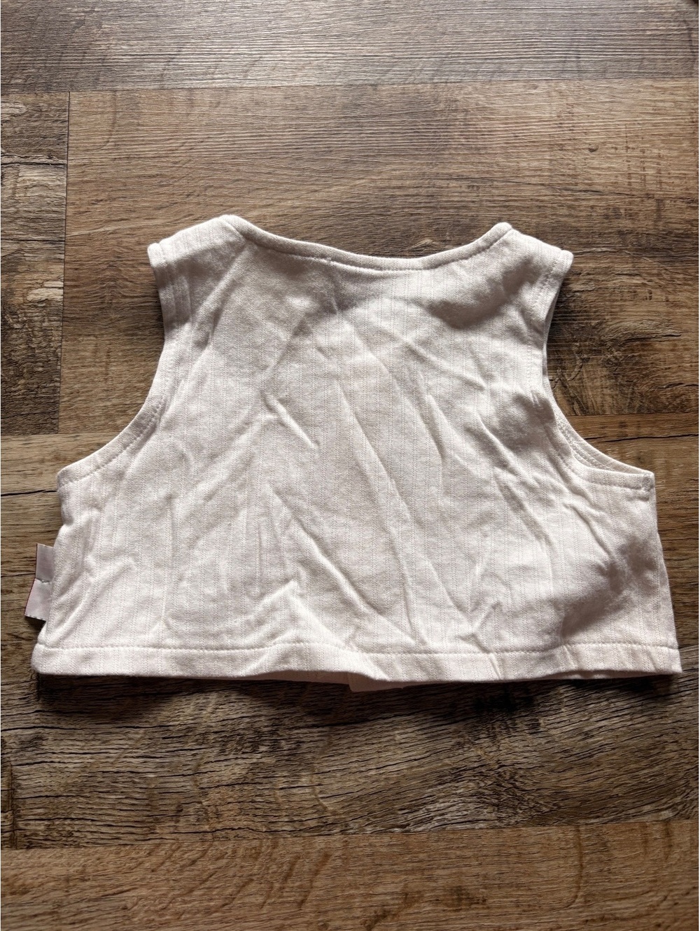 Baby Vest Size Large 6/9 Months White Cotton with Cute Animal Embroidery - Picture 4 of 4